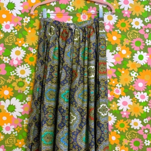 50s/60s Vintage Spansih Mosaic Patterned Flare, Circle Skirt - Picture 3 of 4